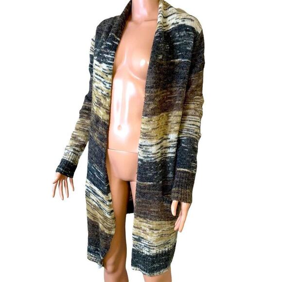 Michael Kors cardigan wool blend two toned open front cardigan pockets SZ XS - Picture 2 of 9